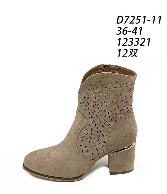 Eleganckie Buty Damske D7251 (36-41,12par) Black Beige Brown