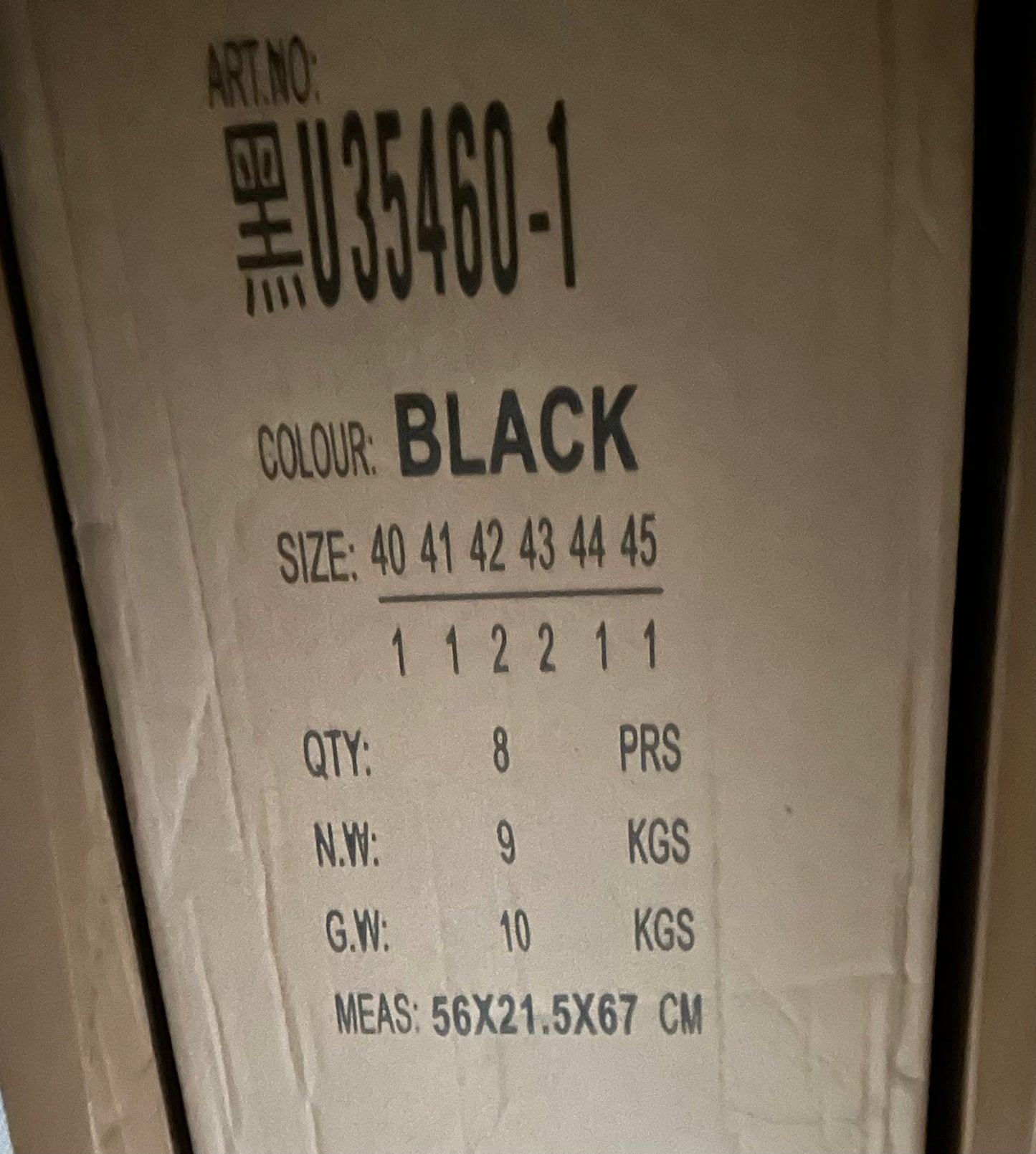 Botki Męskie (40-45) 8Par U35460-1 BLACK