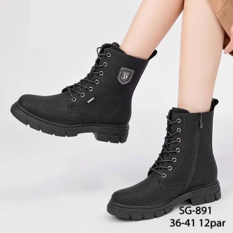 Botki damskie (36-41, 12par) SG891 BLACK