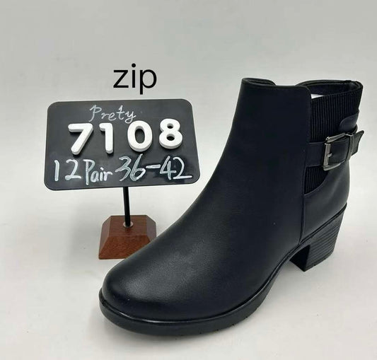 Botki Damskie (36-42) 12Par 7108 BLACK