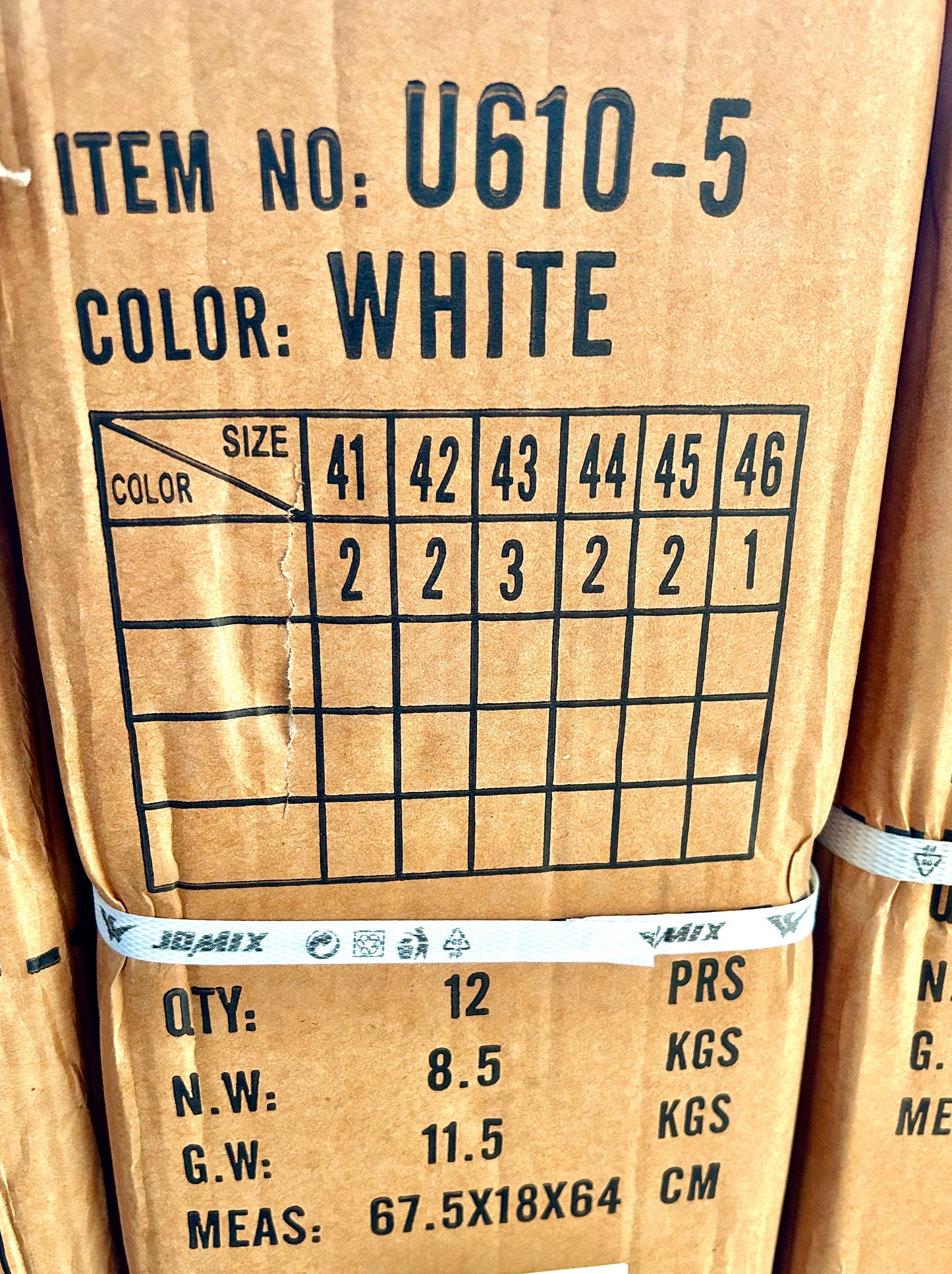 Buty Sportowe Męskie U610-5 (41-46,12par) WHITE