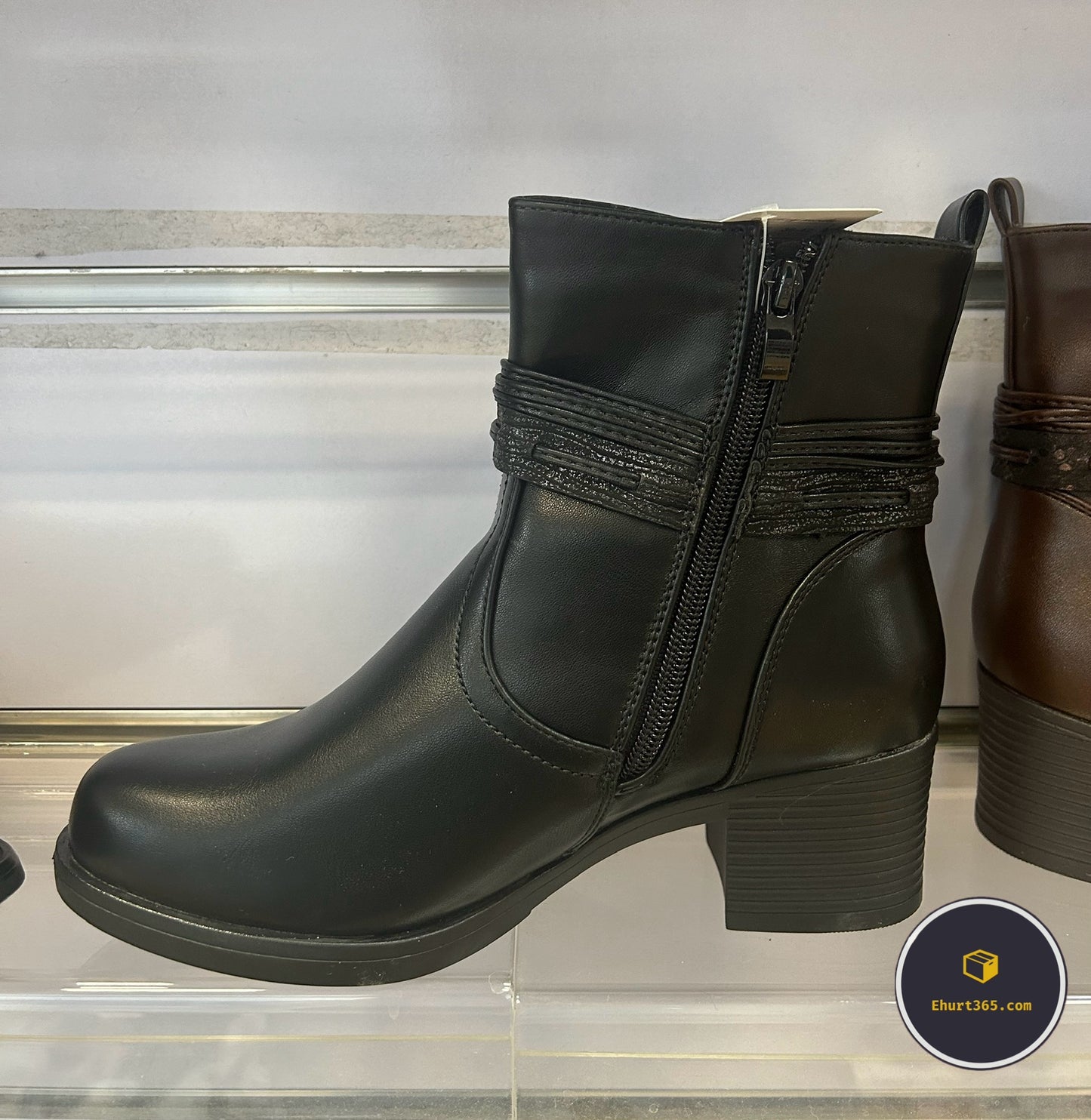 Botki na obcasie (36-41, 12par) 2870-1 Black