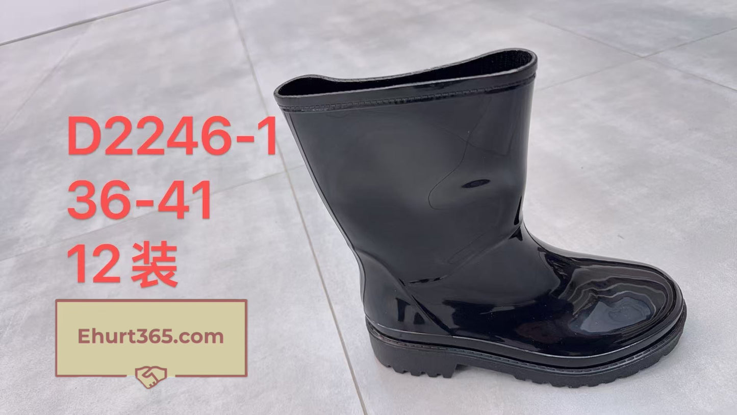 Kalosze damskie D2246-1 (36-41,12par)