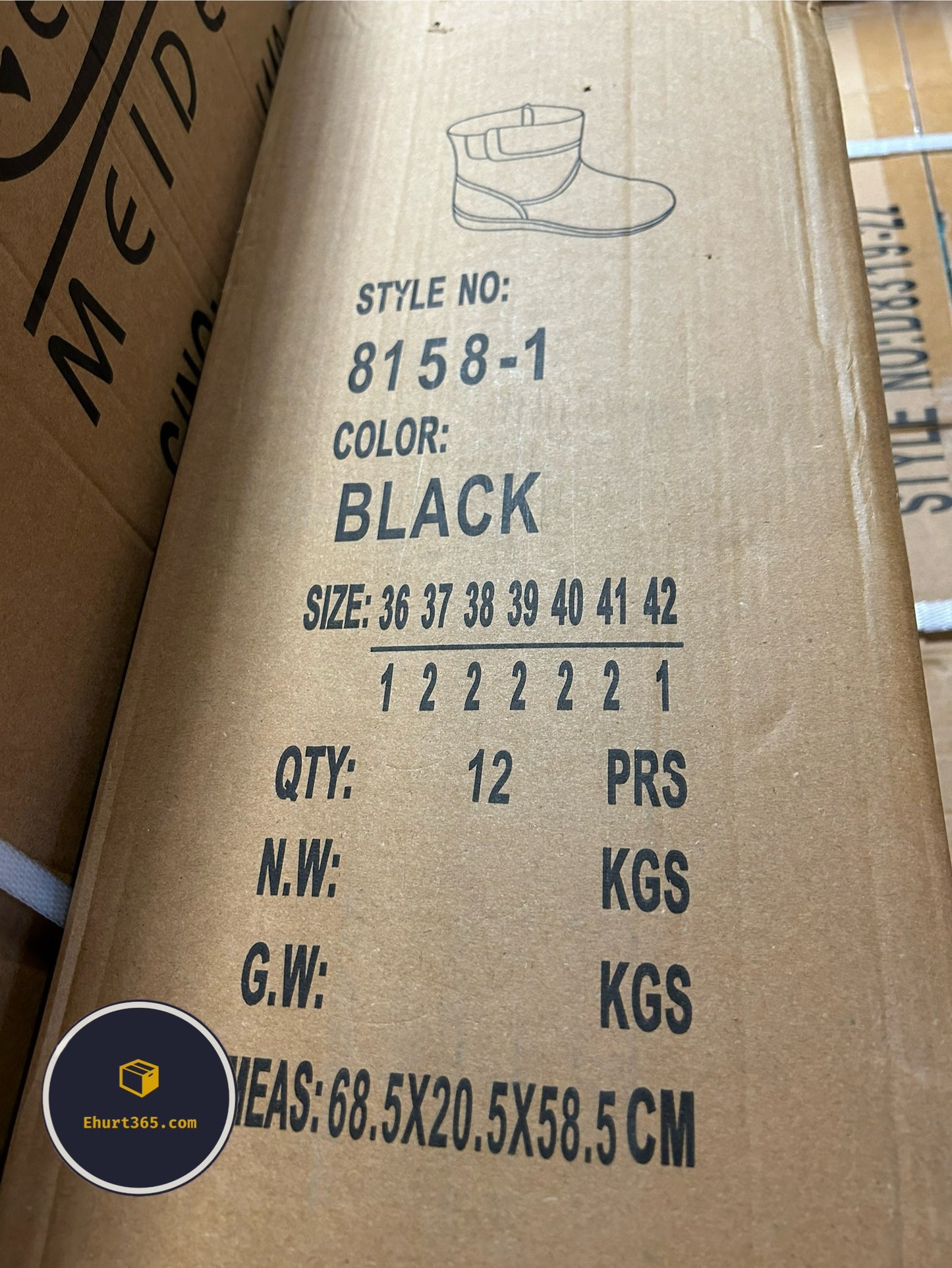 Botki Damskie (36-42) 12Par D8158-1 BLACK
