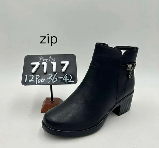 Botki Damskie (36-42) 12Par 7117 BLACK