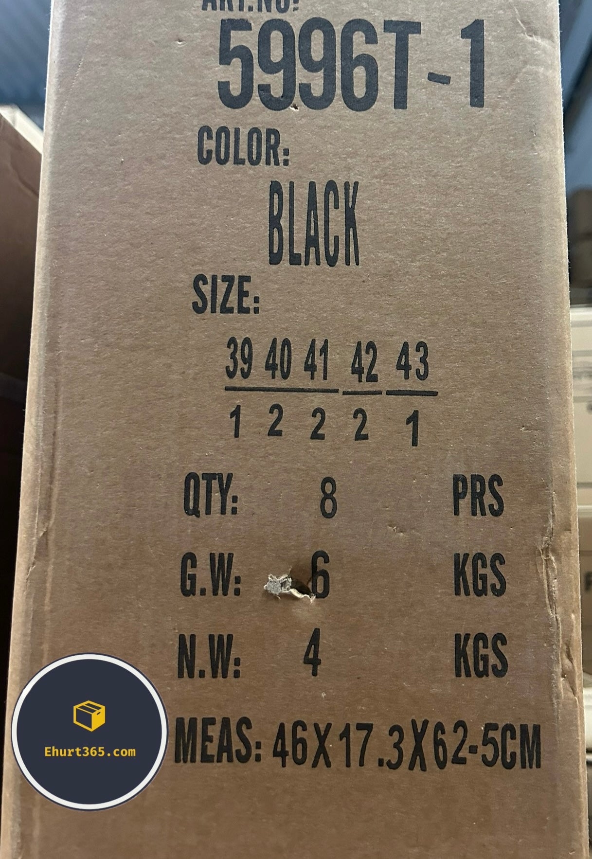 Półbuty męskie 5996T-1 (39-43) 8Par BLACK