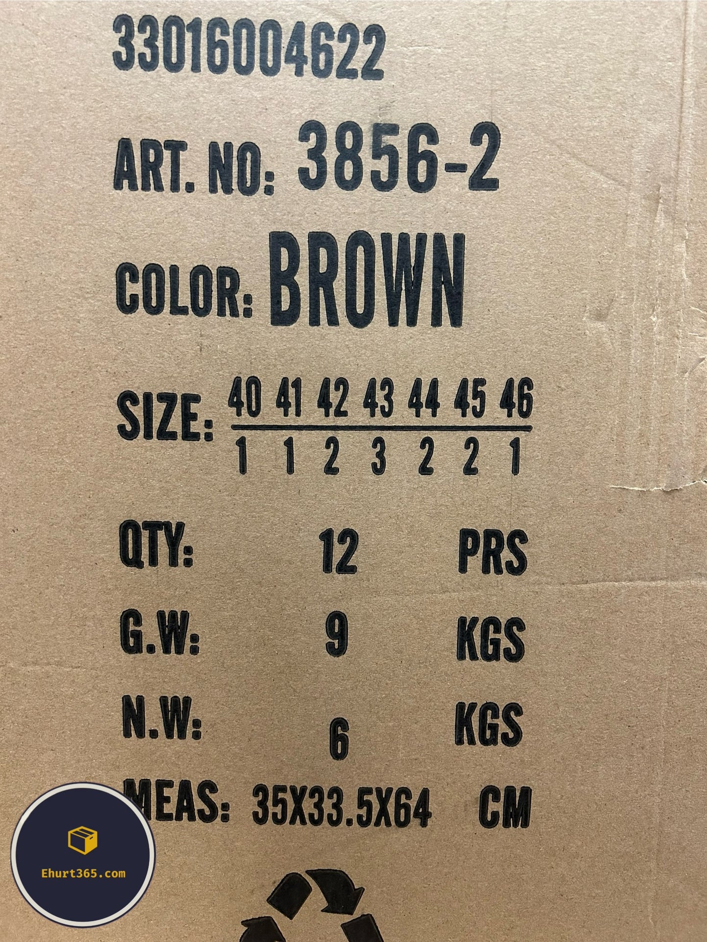 Półbuty męskie 3856-2 (40-46) 12par BLACK