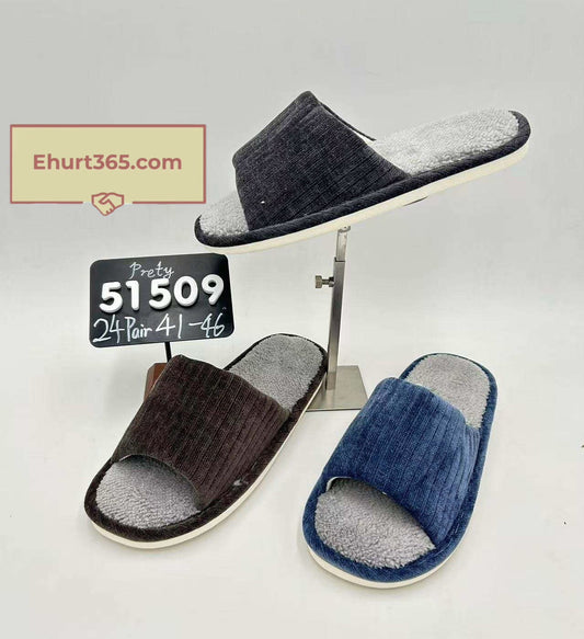 Kapcie męskie (41-46) 24Par 51509 Mix kolorów