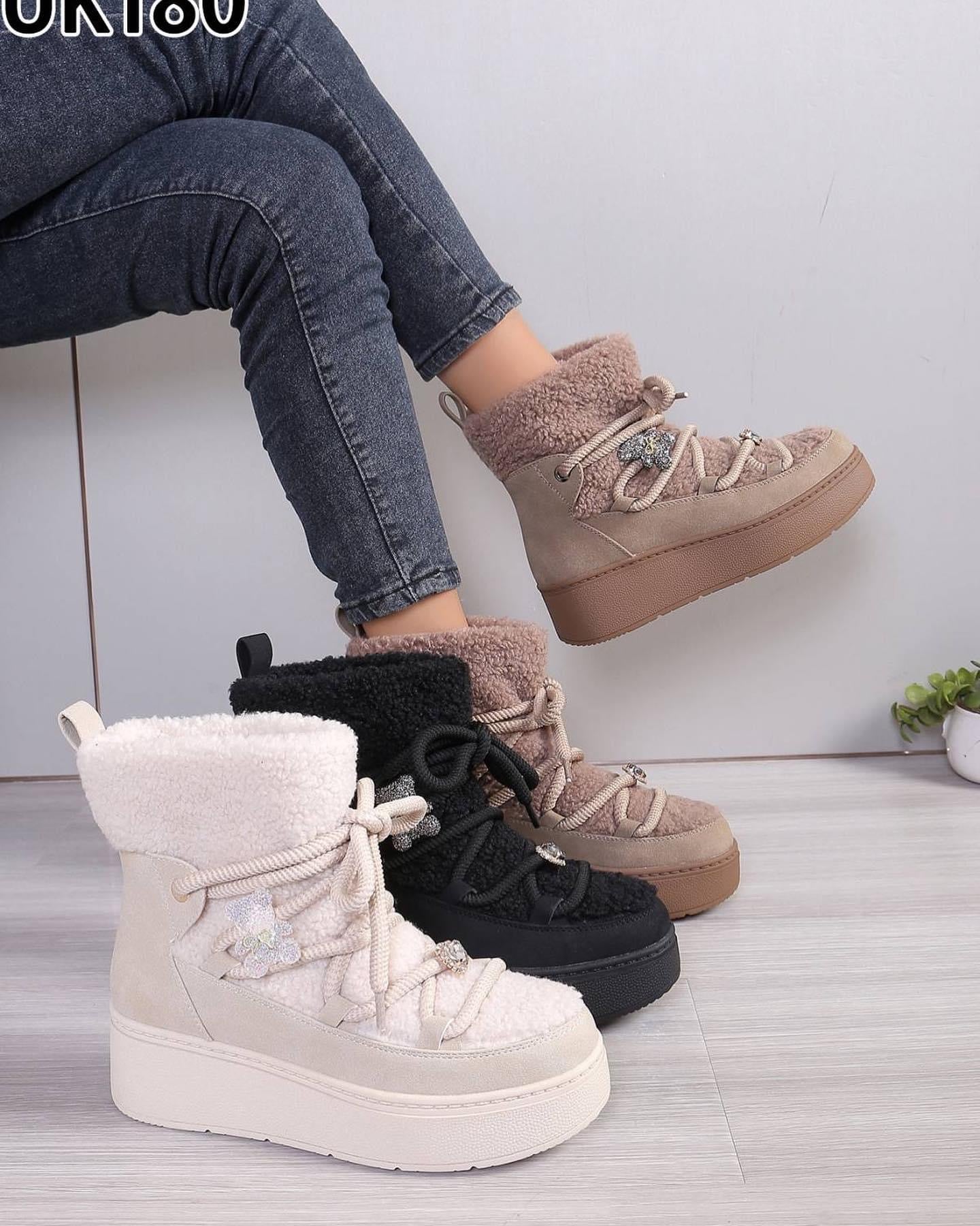 Botki damskie UK180 KHAKI
