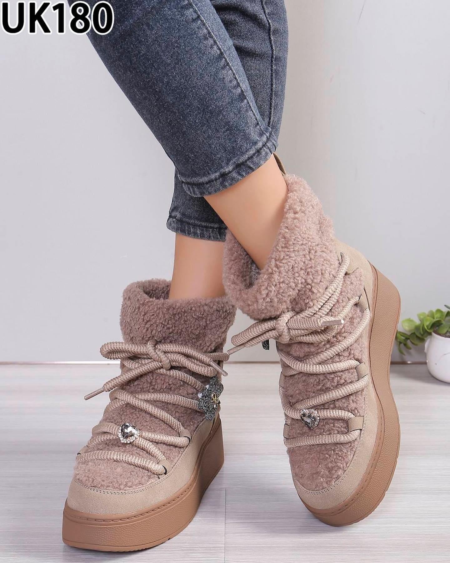 Botki damskie UK180 KHAKI