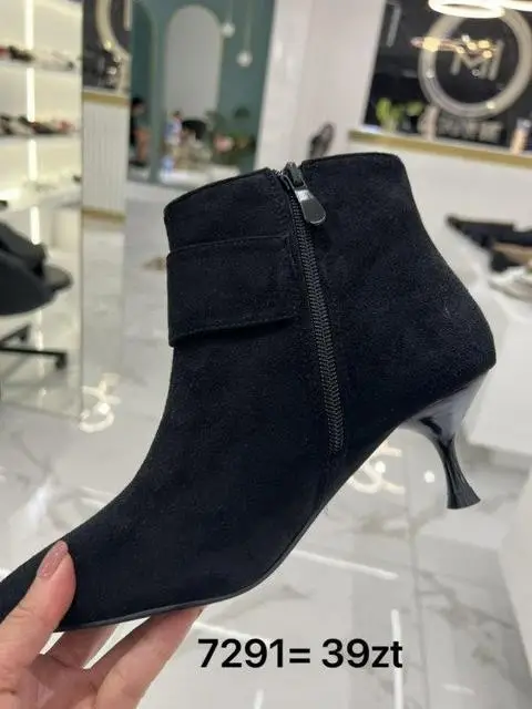 Botki na szpilce (36-41, 12par) 7291 BLACK
