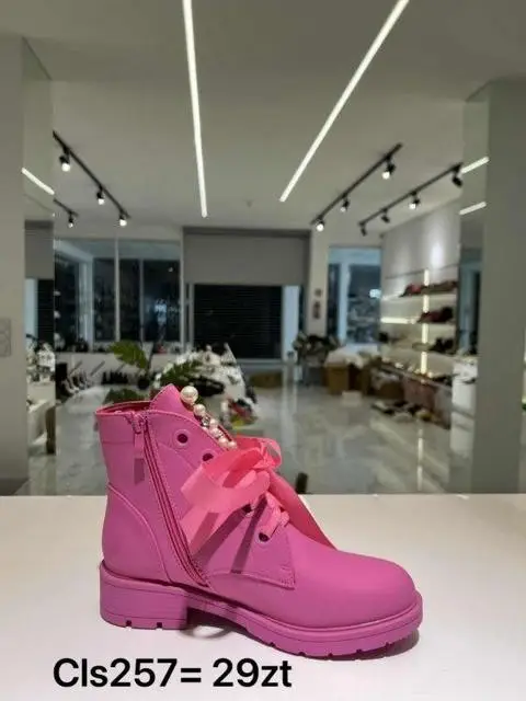 Botki na płaskim (36-41, 12par) CLS257 PINK