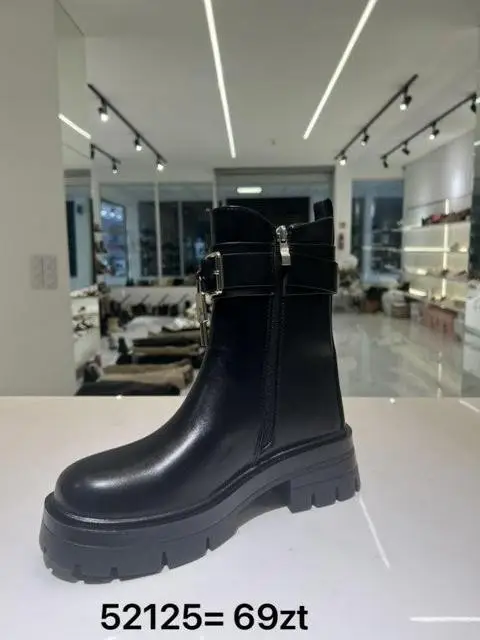Botki na płaskim (36-41, 12par) 52125 BLACK