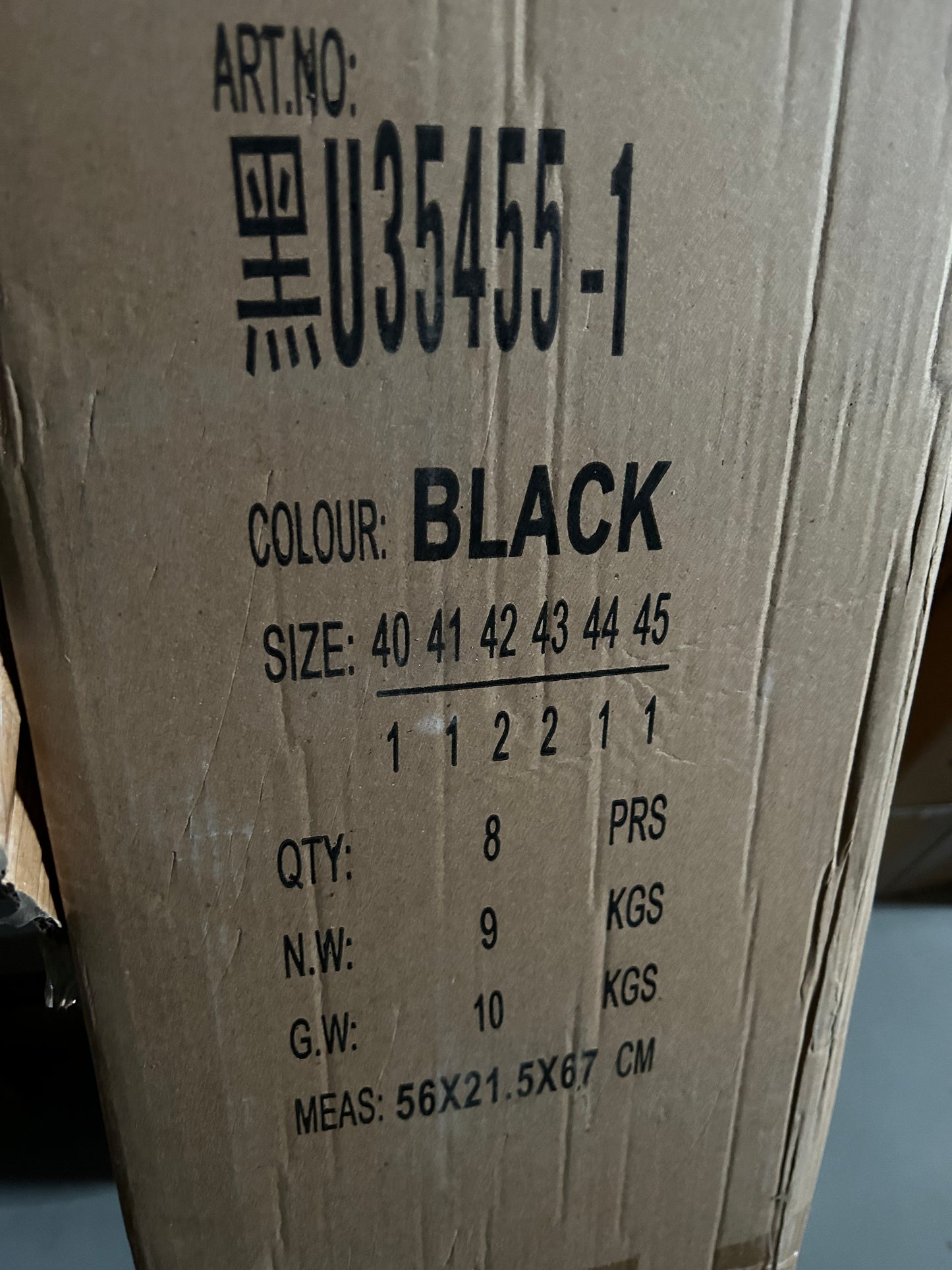 Botki Męskie (40-45) 8Par U35455-1 BLACK