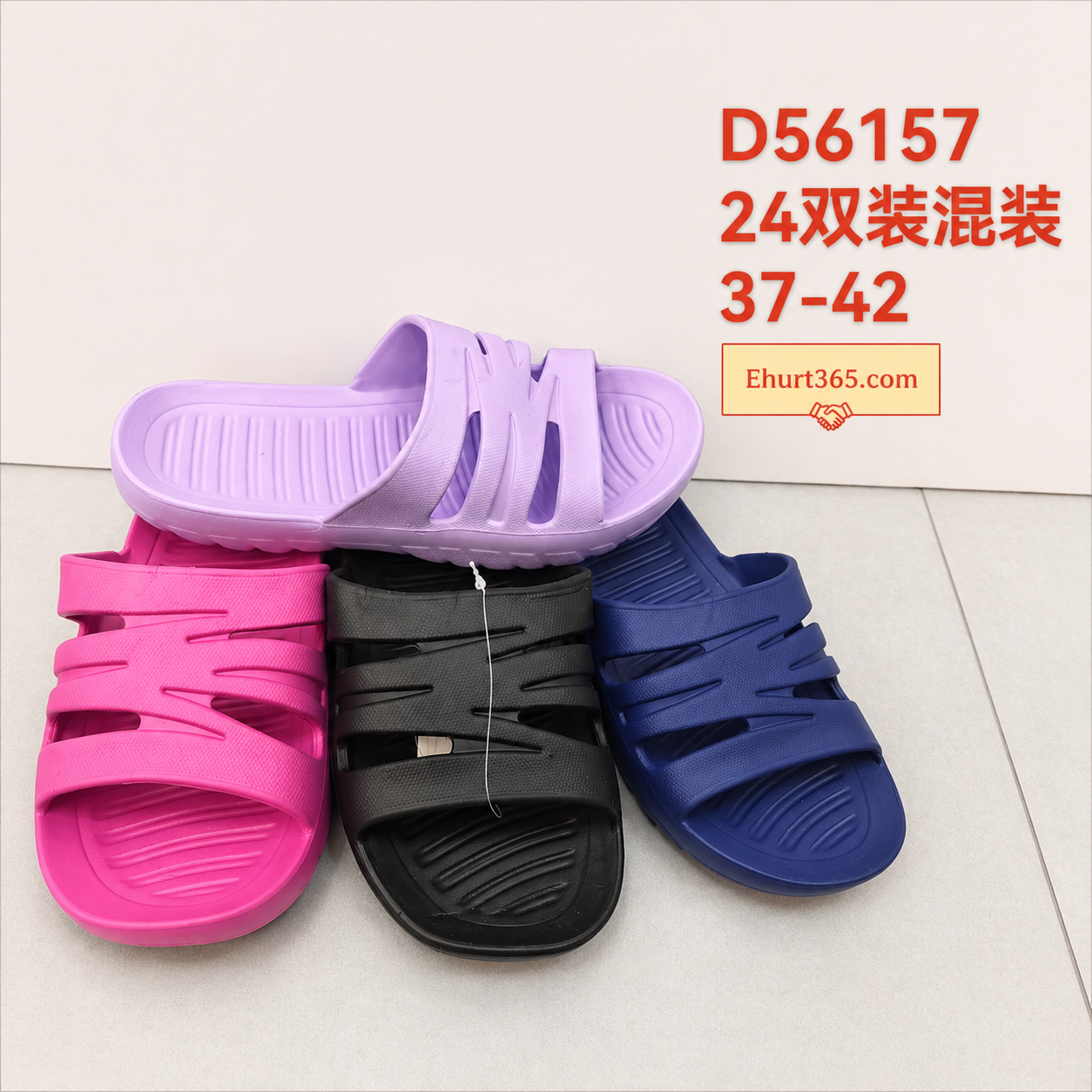 Klapki damskie D56157 (37-42,24Par)