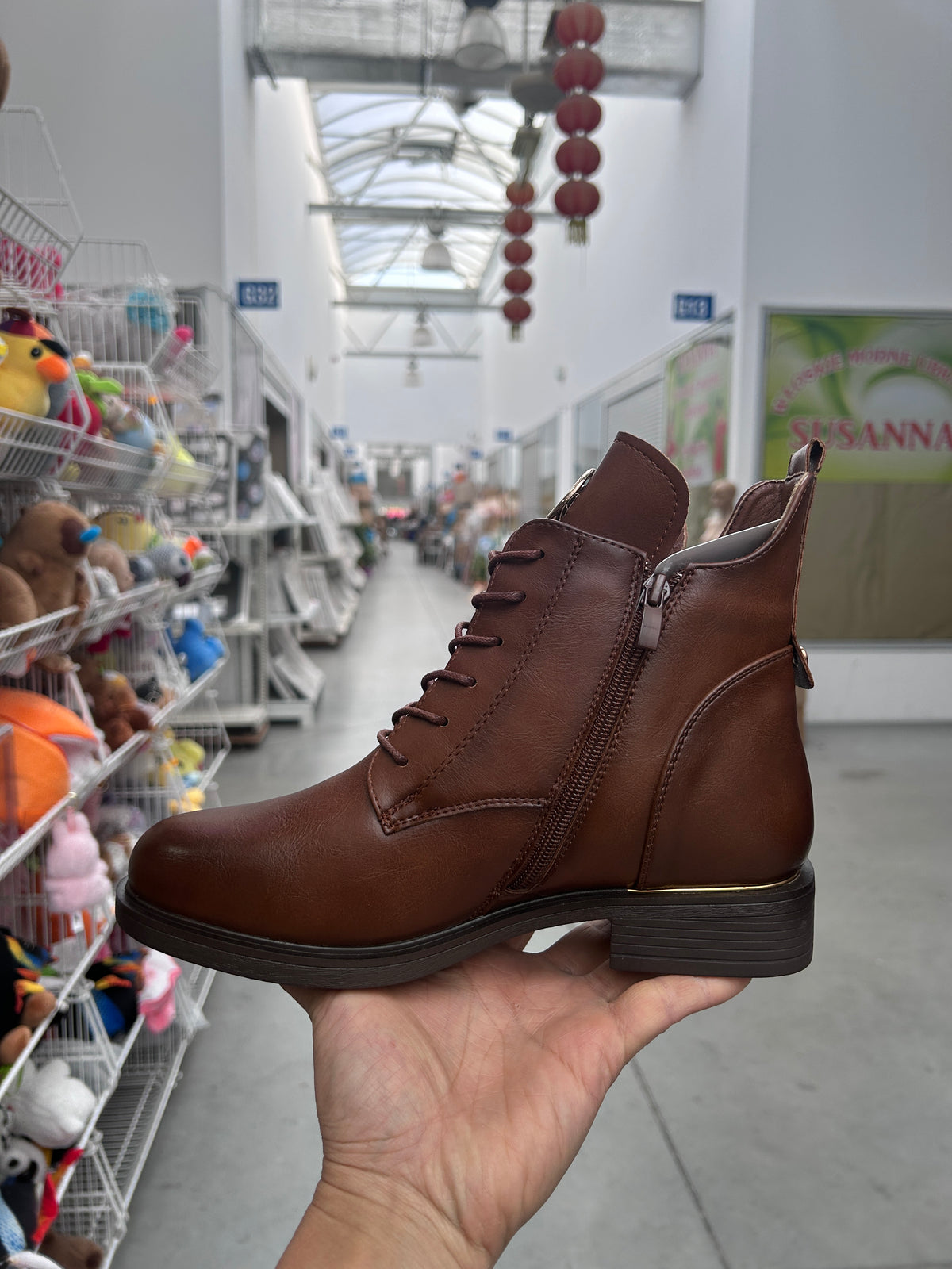 Botki Damskie (36-41) 12Par 2874-4 BROWN