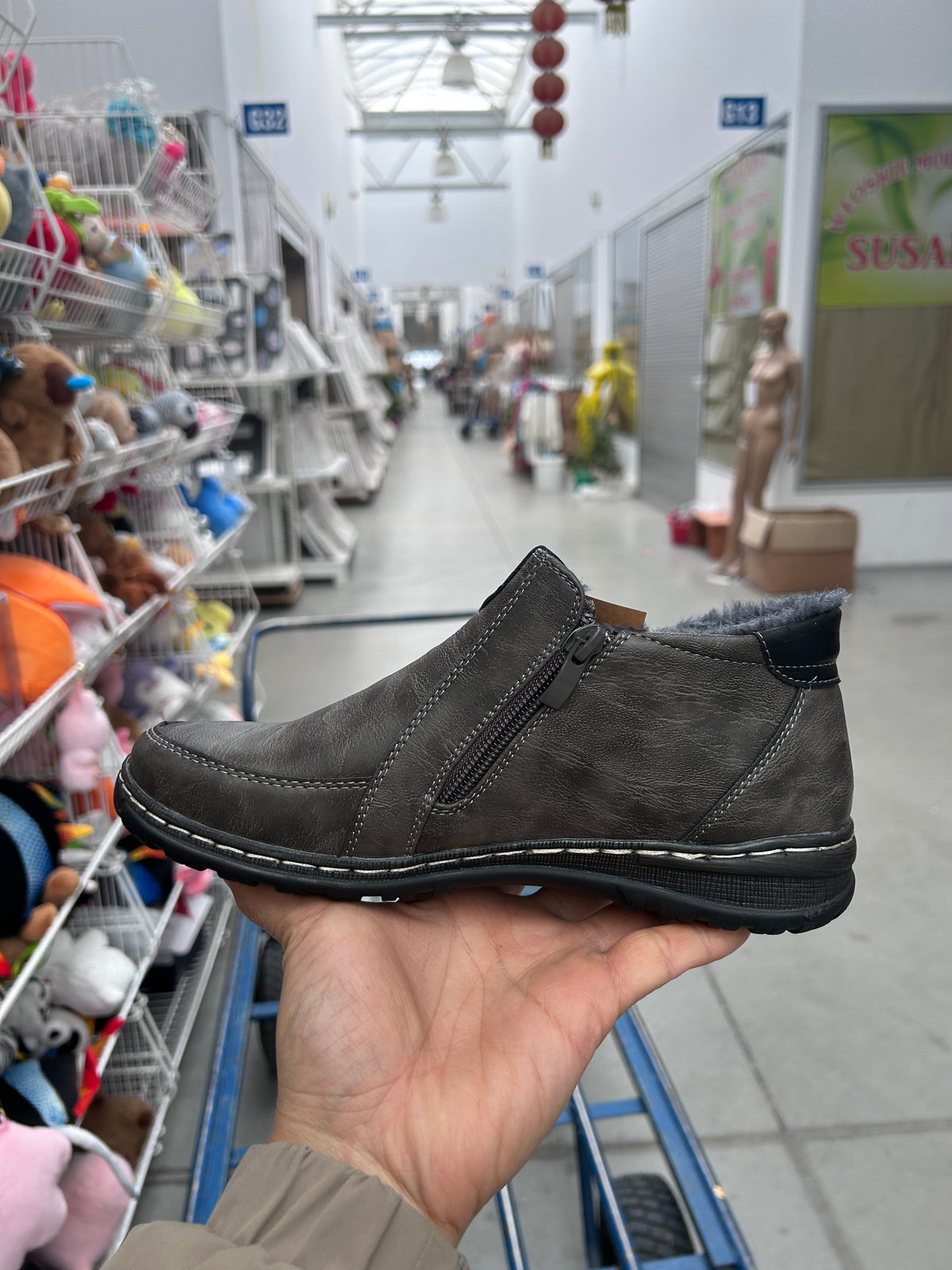 Botki damskie (36-41) 12par 9667-5 GREY