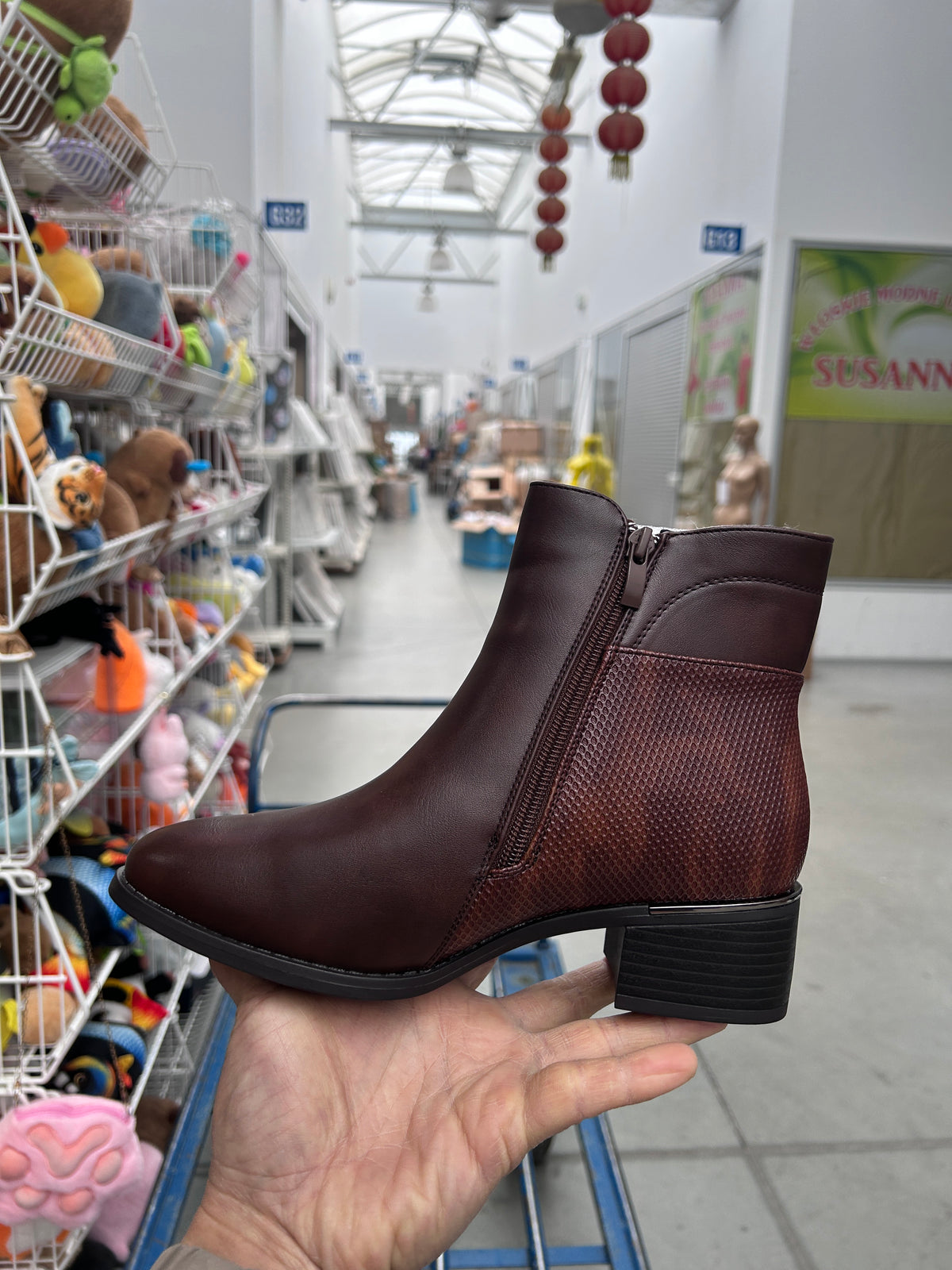 Botki damskie (36-41, 12par) 2819-2 BROWN