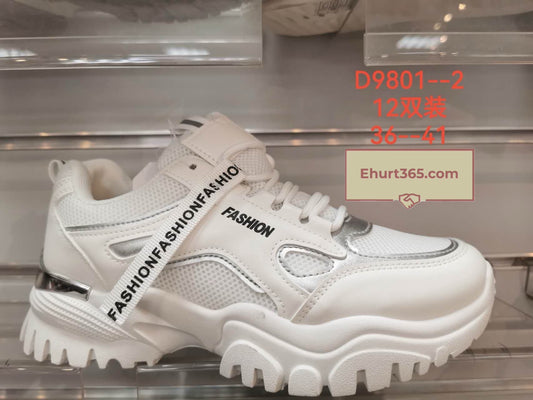 Buty Sportowe Damskie D9801-2 (36-41,12par) White