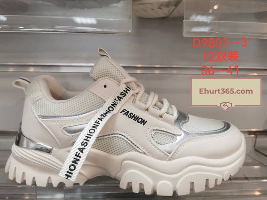 Buty Sportowe Damskie D9801-3 (36-41,12par) Beige