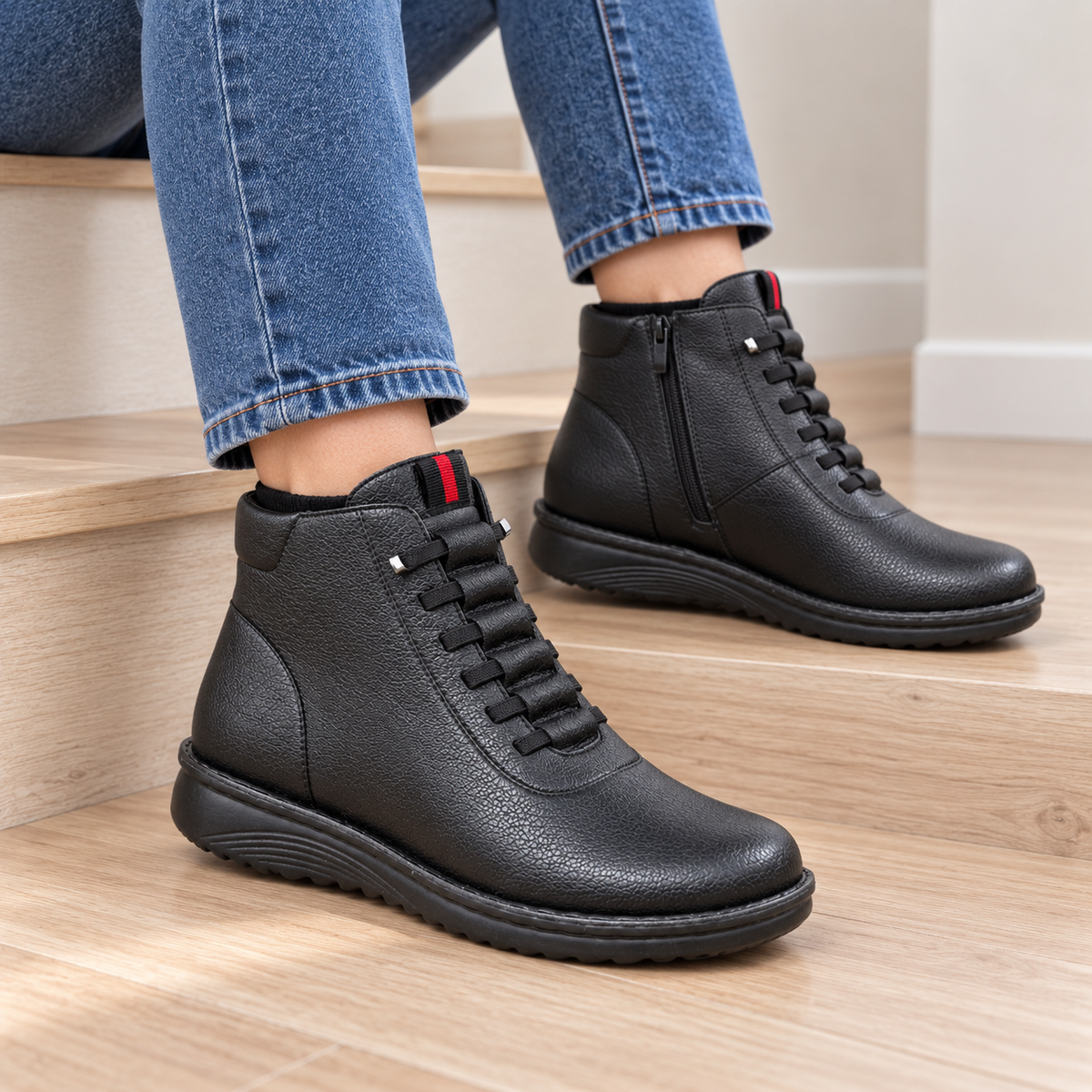 Botki Damskie (36-42) 12Par D71-1 BLACK