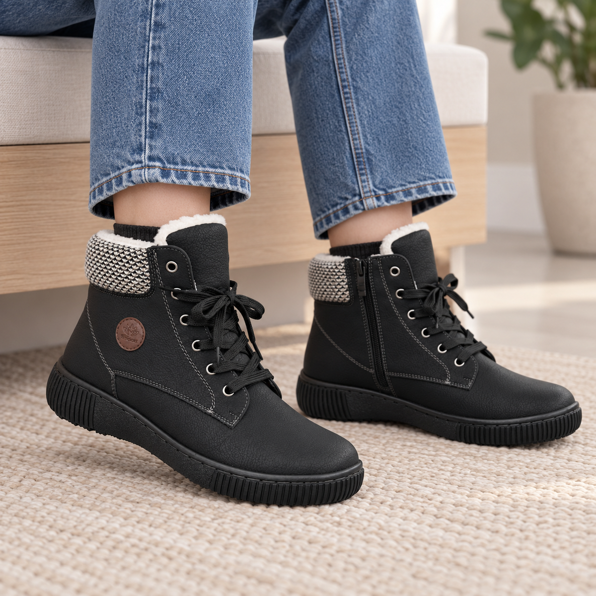 Botki Damskie (36-42) 12Par M227-1 BLACK