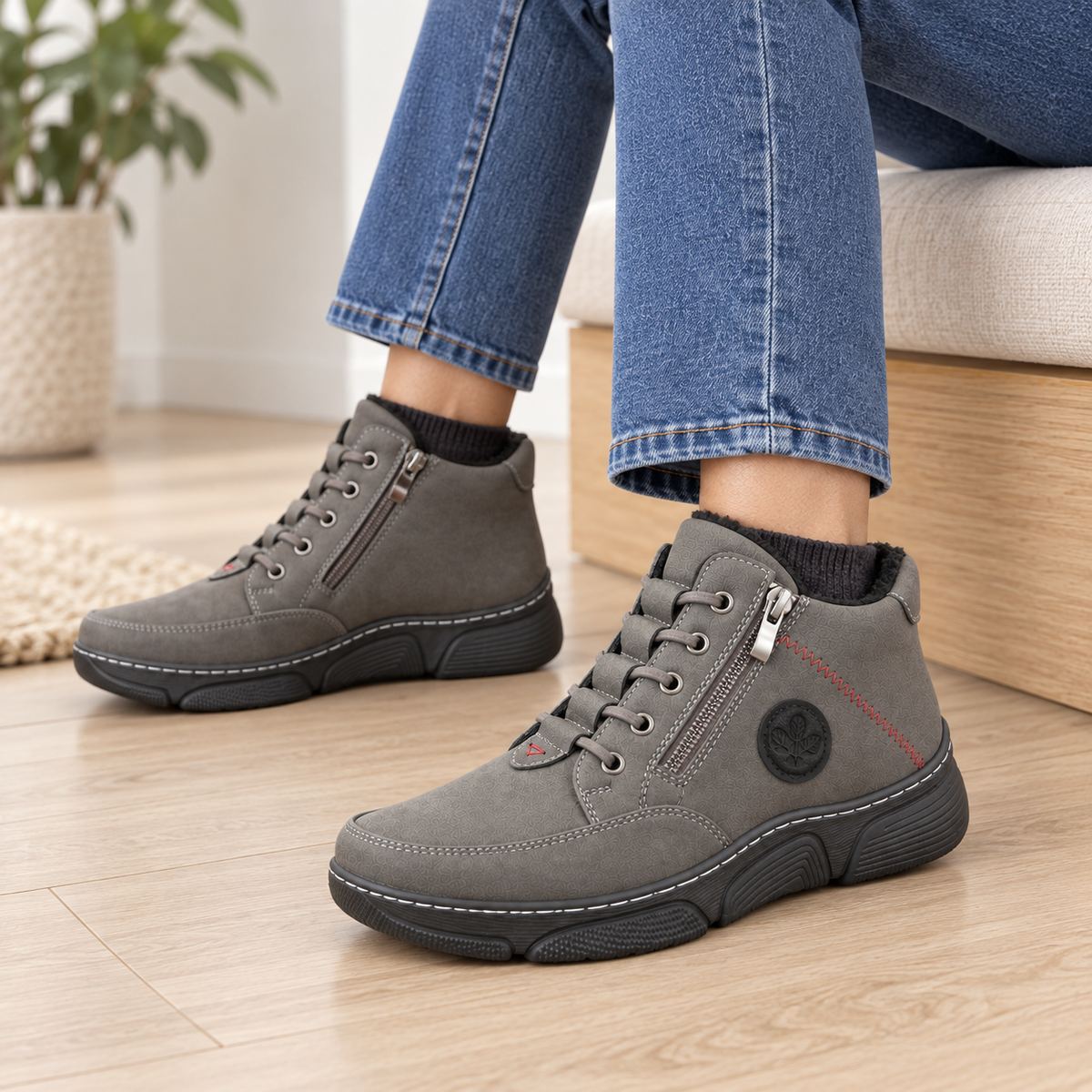 Botki Damskie (36-42) 12Par D1503-10 GREY