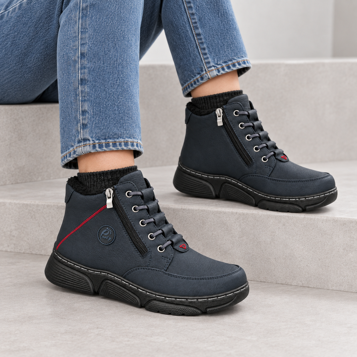 Botki Damskie (36-42) 12Par D26333-26 BLUE