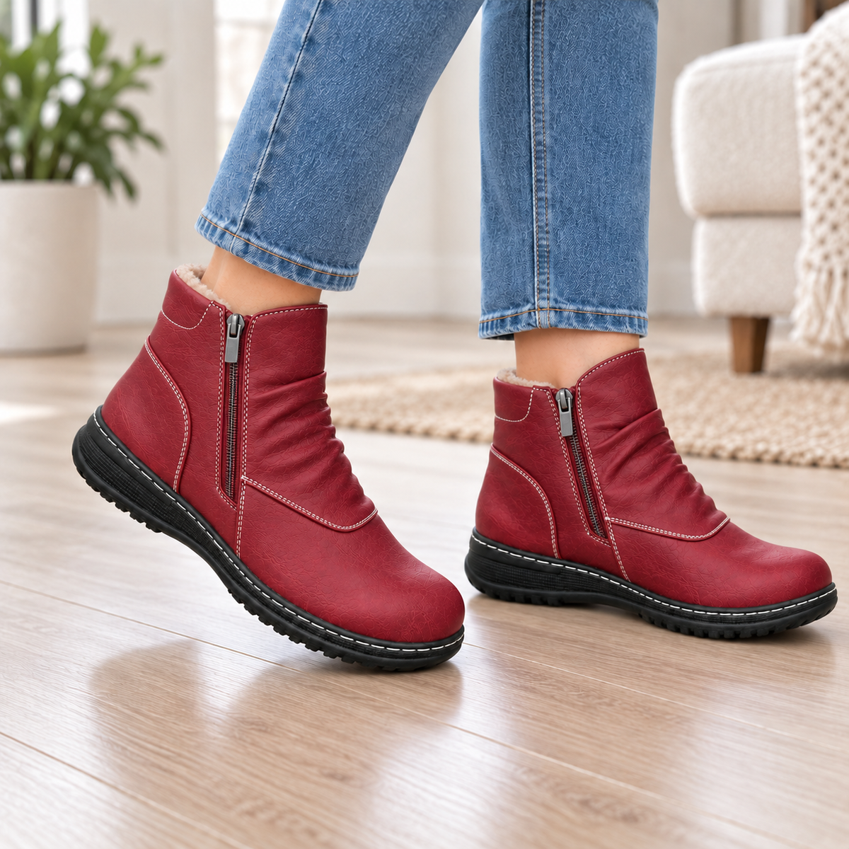 Botki Damskie (36-42) 12Par D51-4 RED