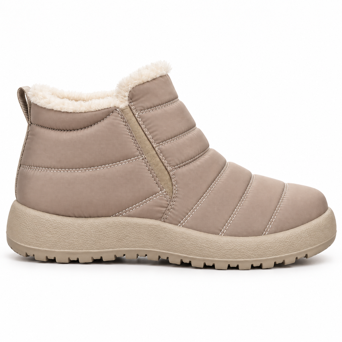 Botki Śniegowce damskie-OCIEPLANE (36-42, 12par) D7513-4 BEIGE