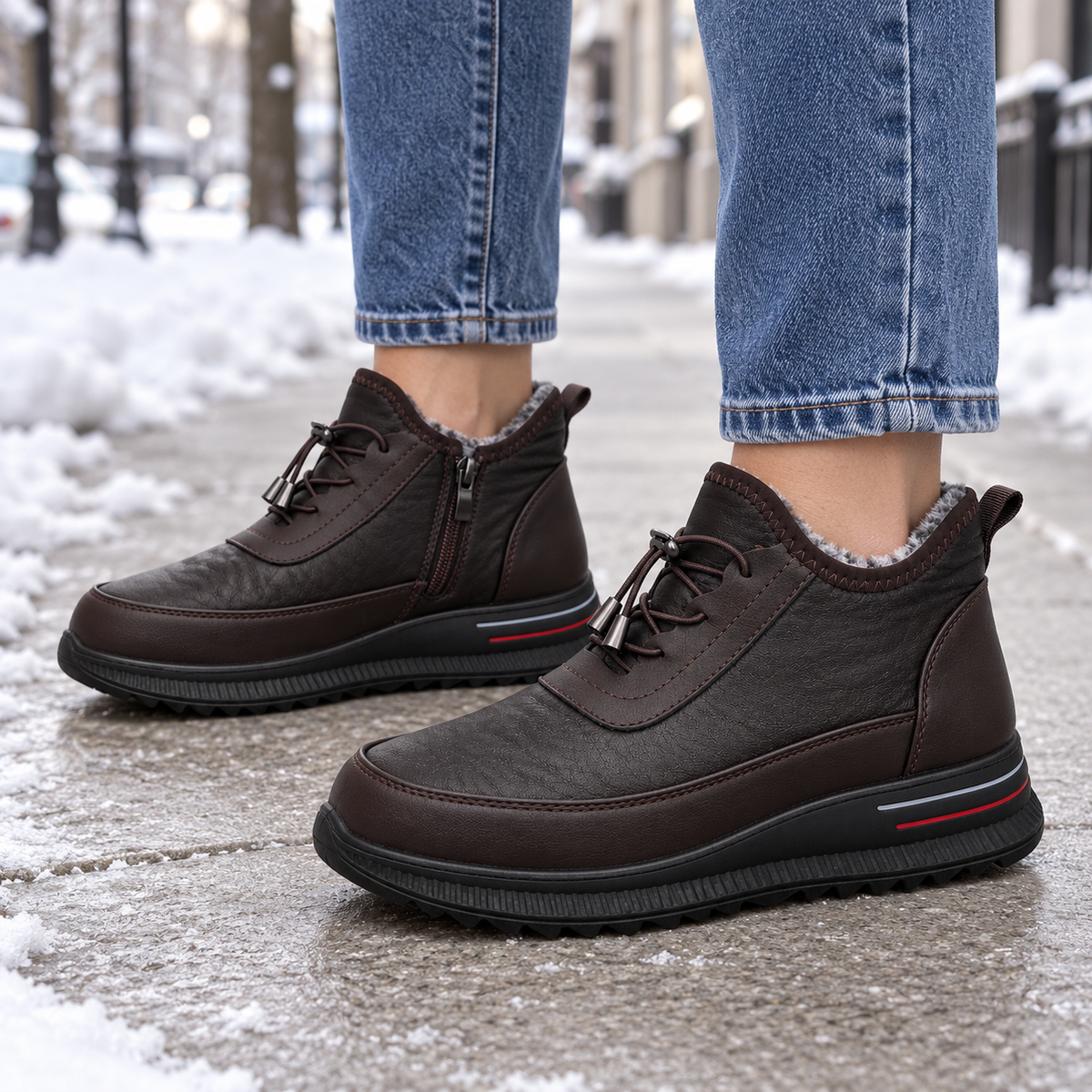 Botki Damskie (36-42) 12Par D2753-33 BROWN