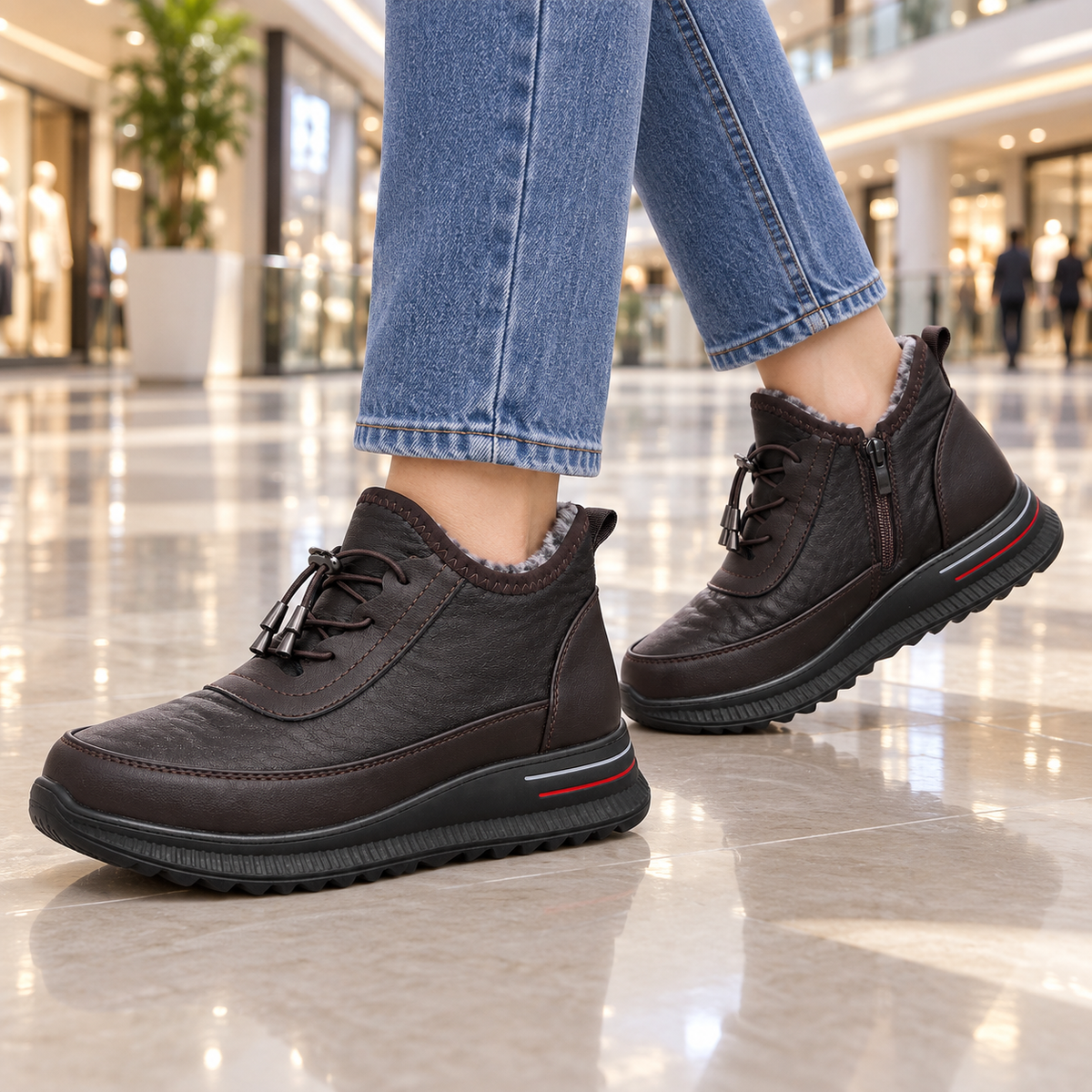 Botki Damskie (36-42) 12Par D2753-33 BROWN