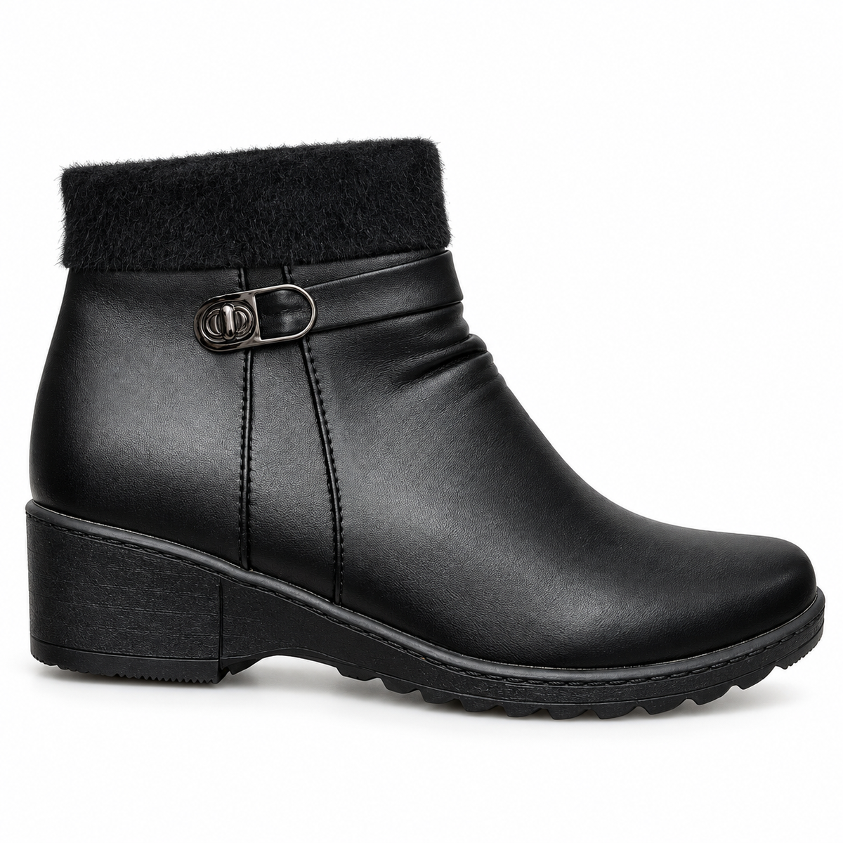 Botki damskie (37-42, 12par) D58-1 BLACK