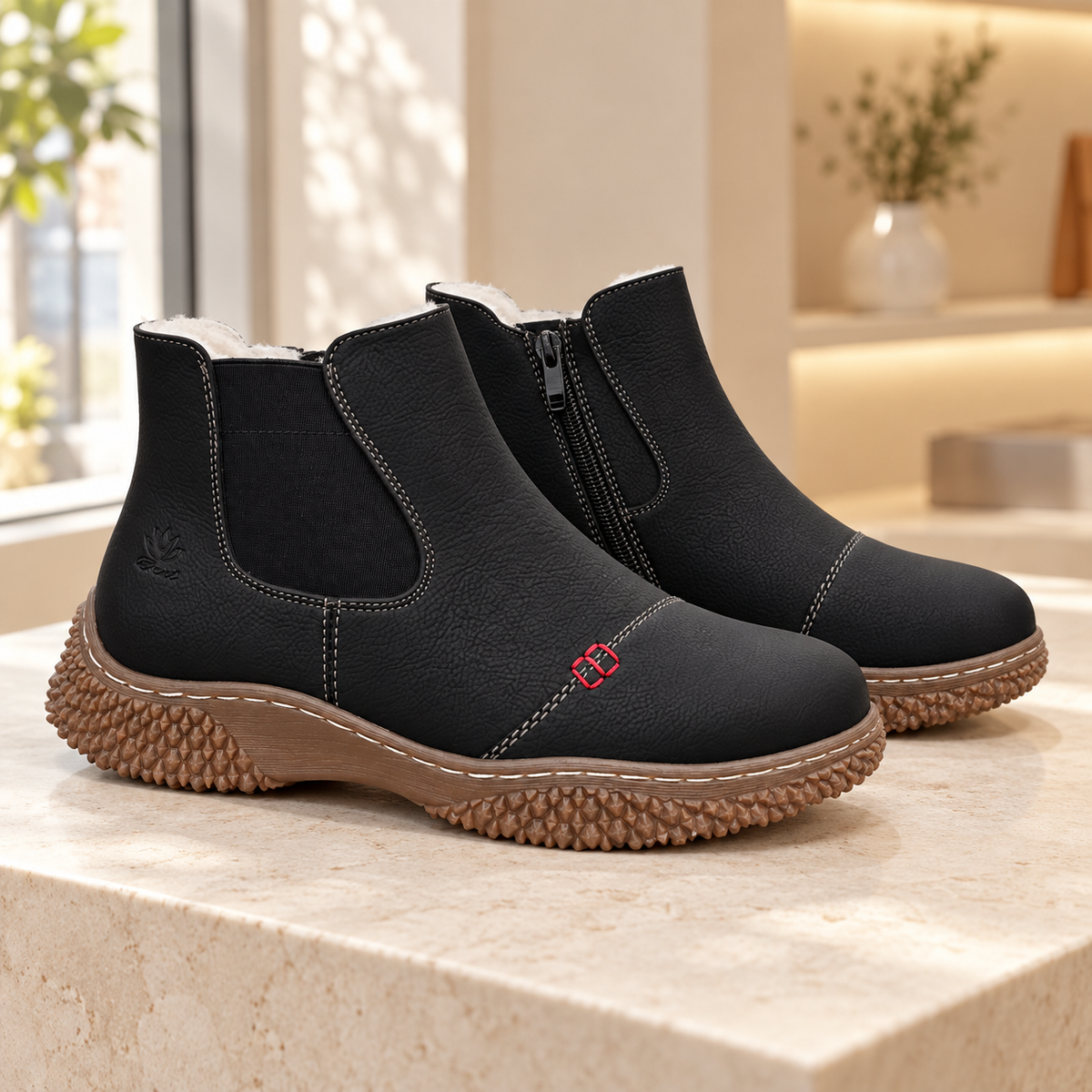 Botki Damskie (36-41) 12Par 9899-1 BLACK