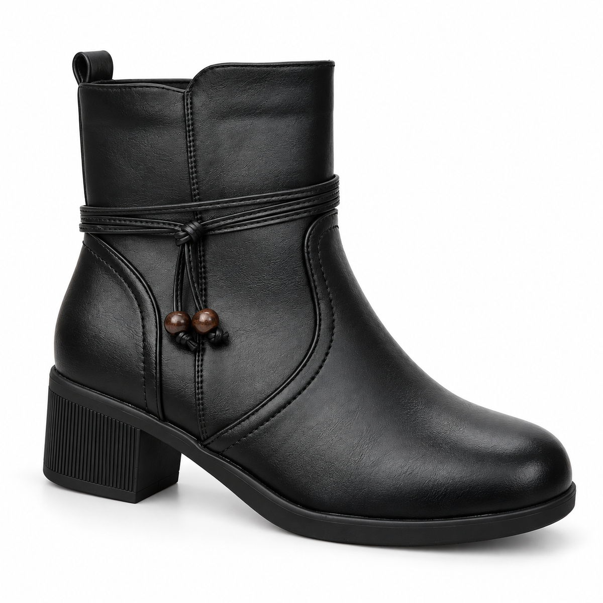 Botki Damskie (36-41) 12Par 7028-1 BLACK