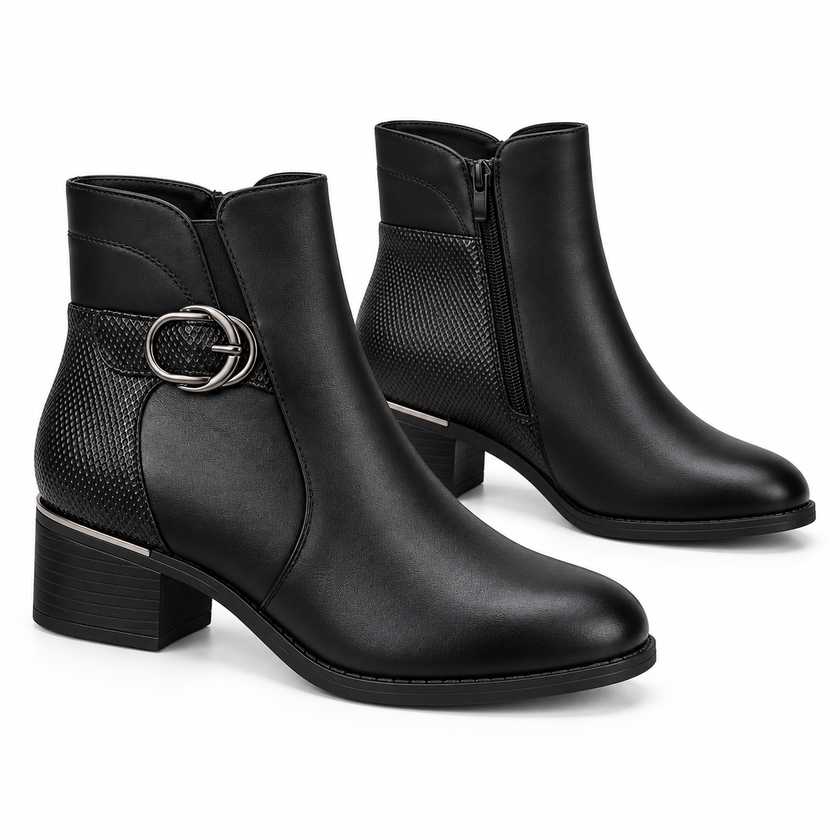 Botki damskie (36-41, 12par) 2819-1 BLACK