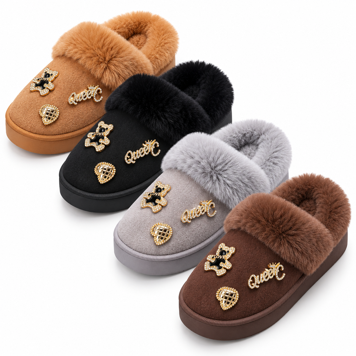 Kapcie Damskie D51255 (36-41,24p) Mix kolorów
