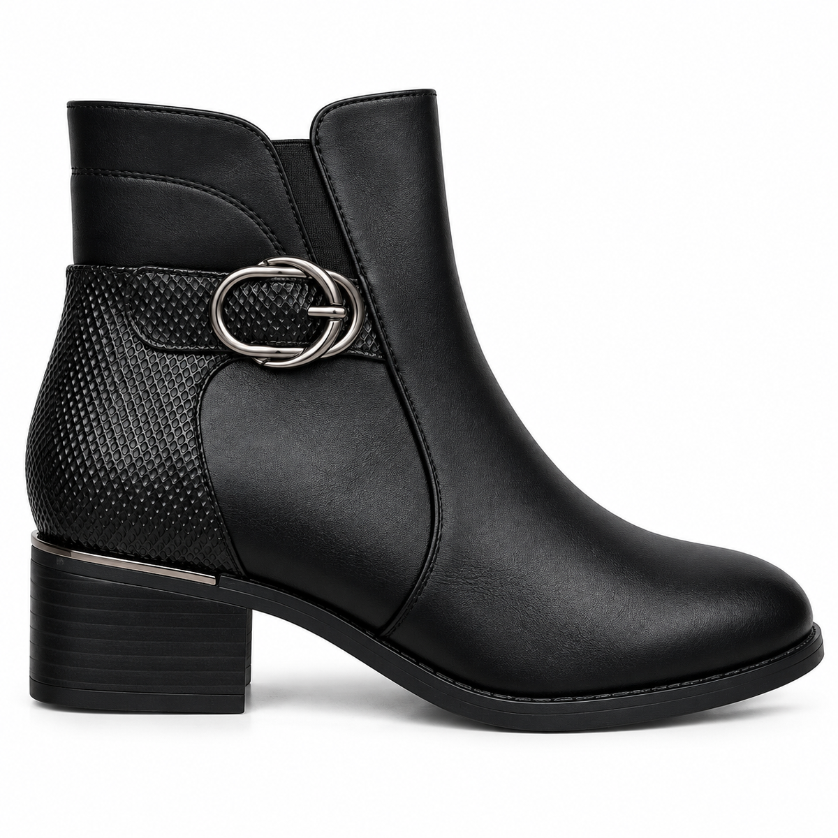 Botki damskie (36-41, 12par) 2819-1 BLACK