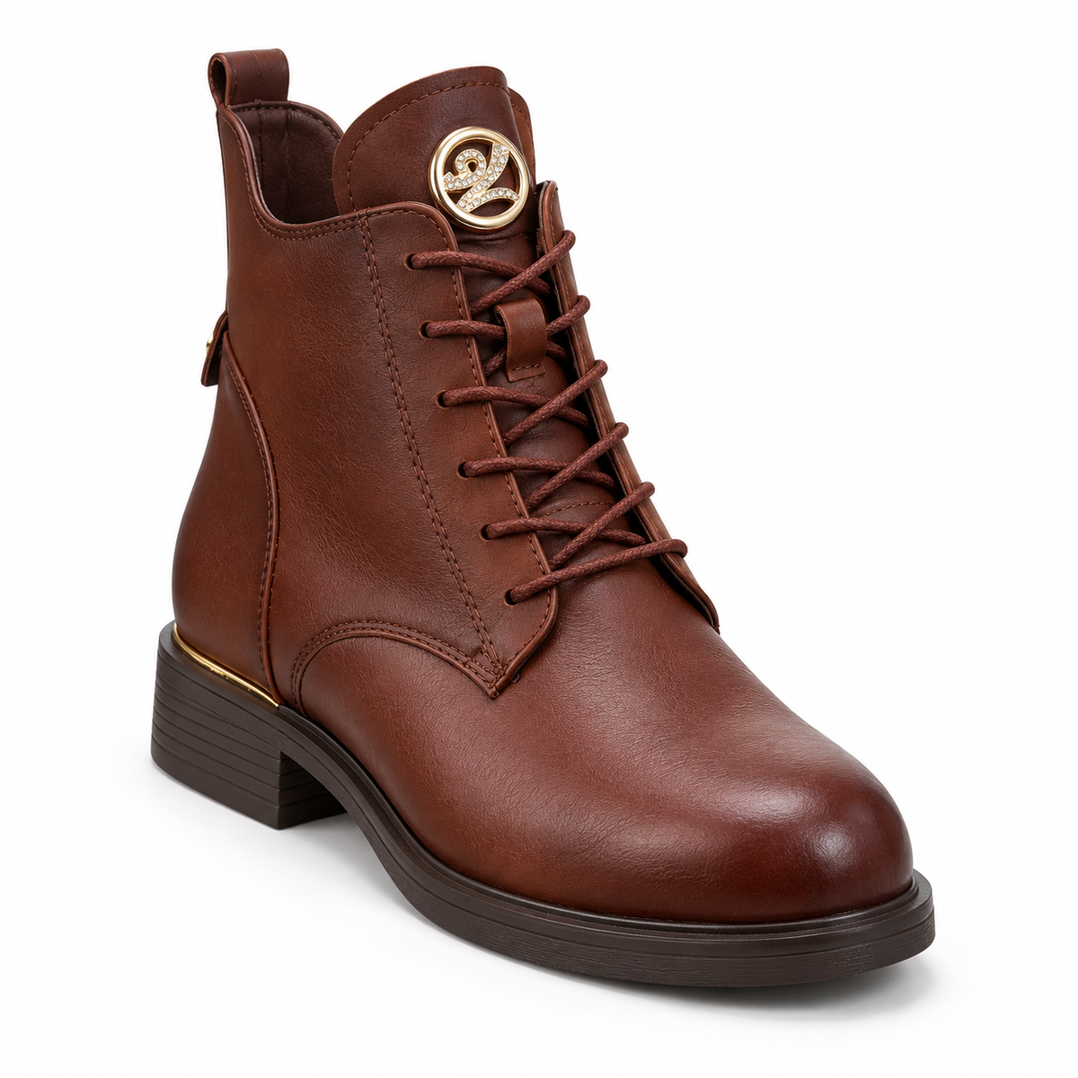 Botki Damskie (36-41) 12Par 2874-4 BROWN