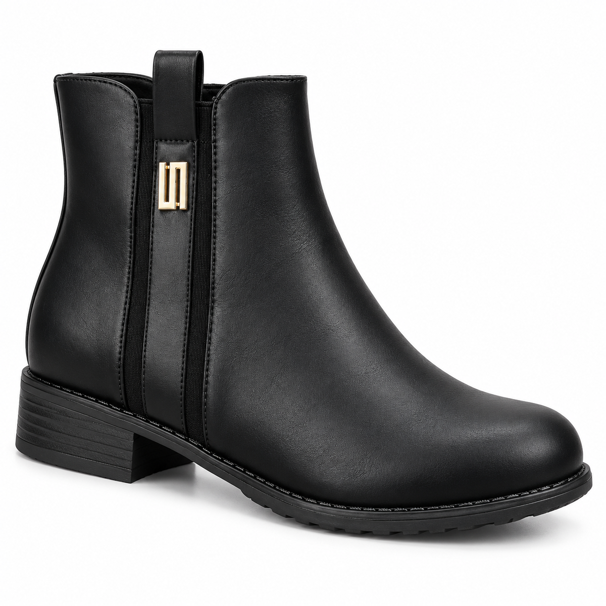 Botki na płaskim (36-41, 12par) H2178B BLACK