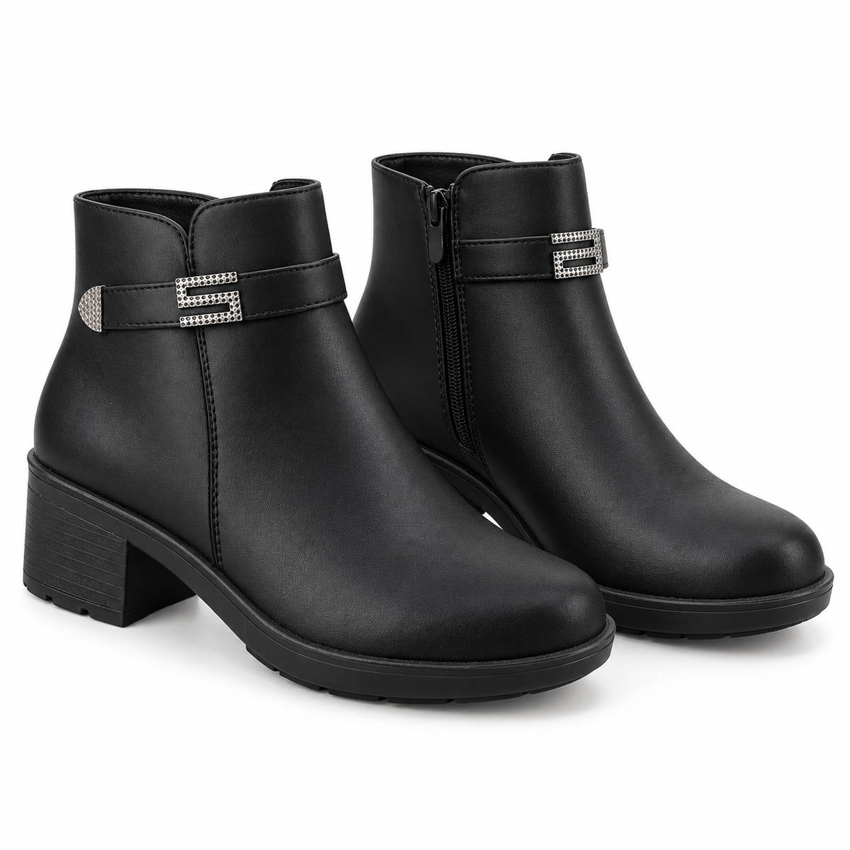 Botki damskie (36-41, 12par) 22T16-1 BLACK