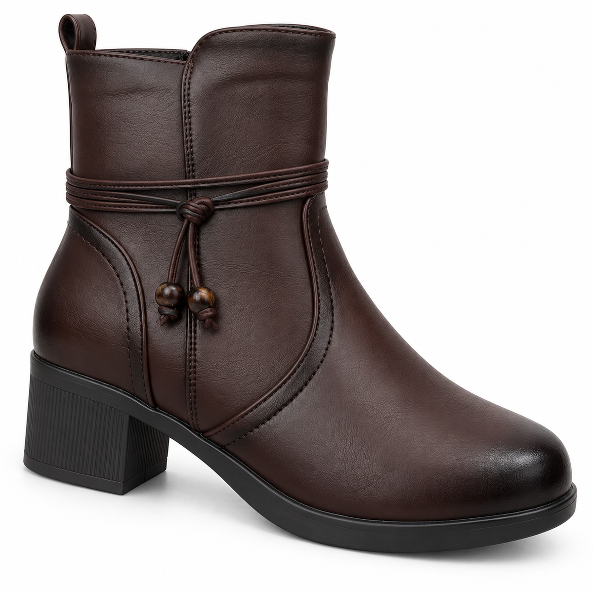 Botki Damskie (36-41) 12Par 7028-2 BROWN