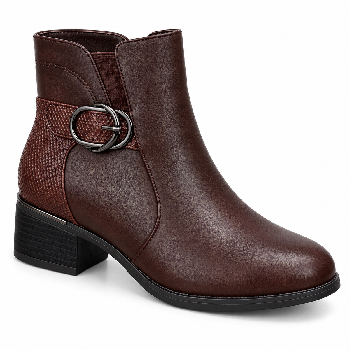 Botki damskie (36-41, 12par) 2819-2 BROWN