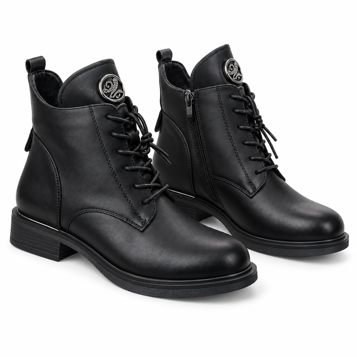 Botki Damskie (36-41) 12Par 2874-1 BLACK