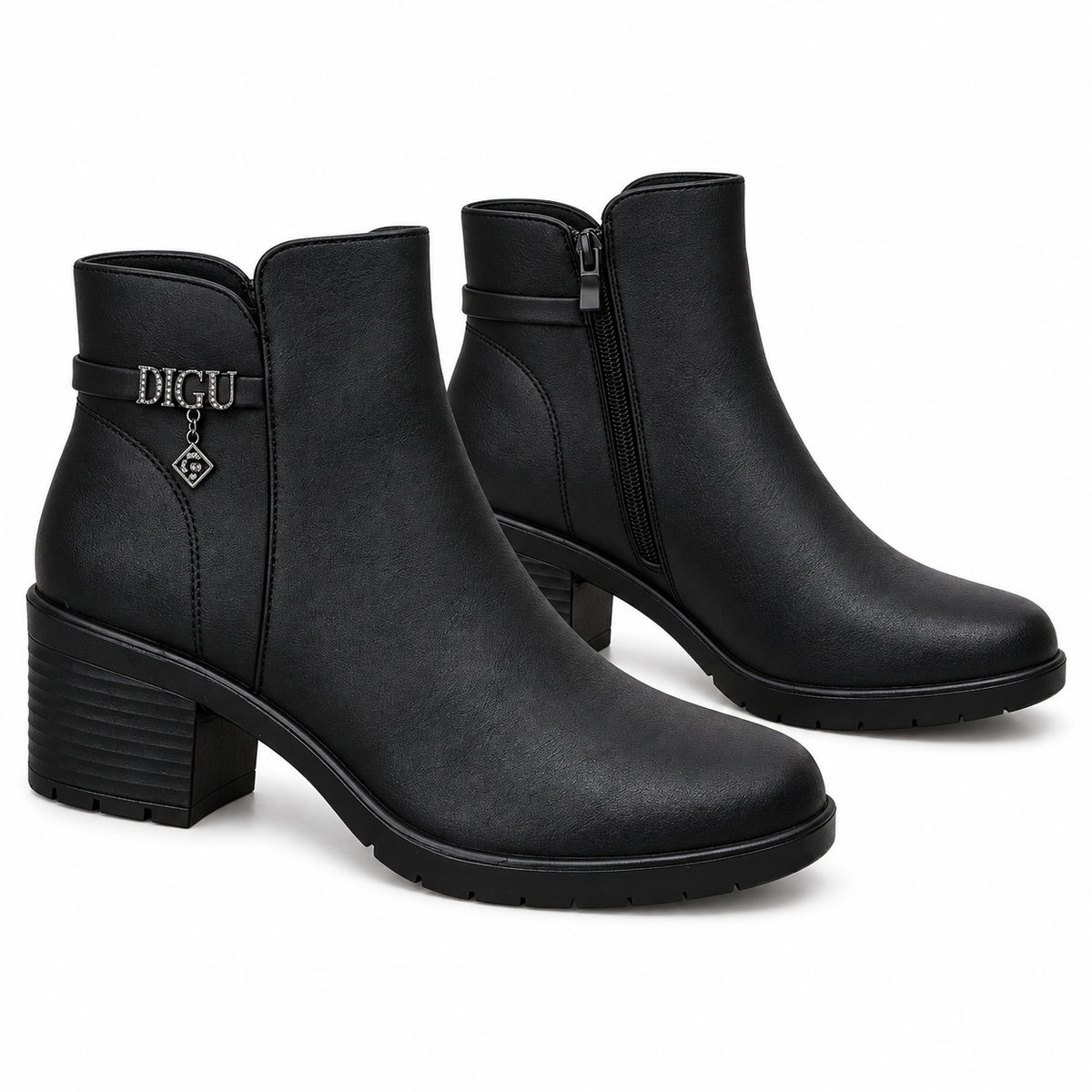 Botki Damskie (36-42) 12Par D7117-1 BLACK