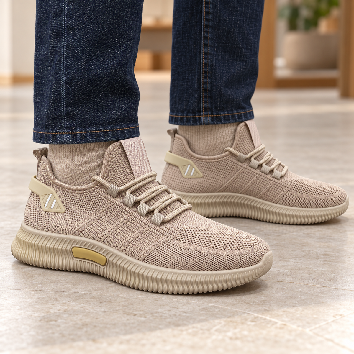Buty Sportowe Męskie W24001 Beige  (41-46,12par)