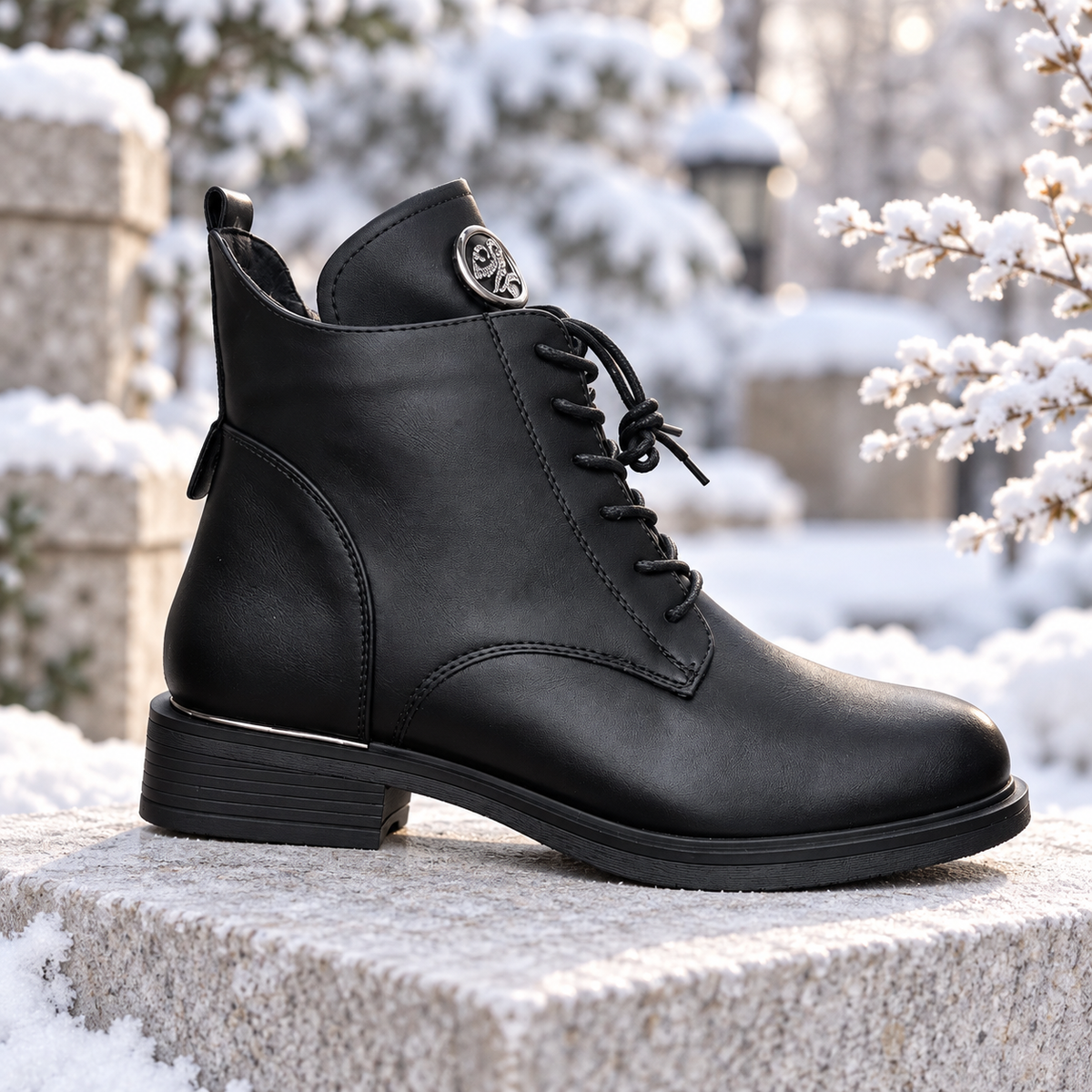Botki Damskie (36-41) 12Par 2874-1 BLACK