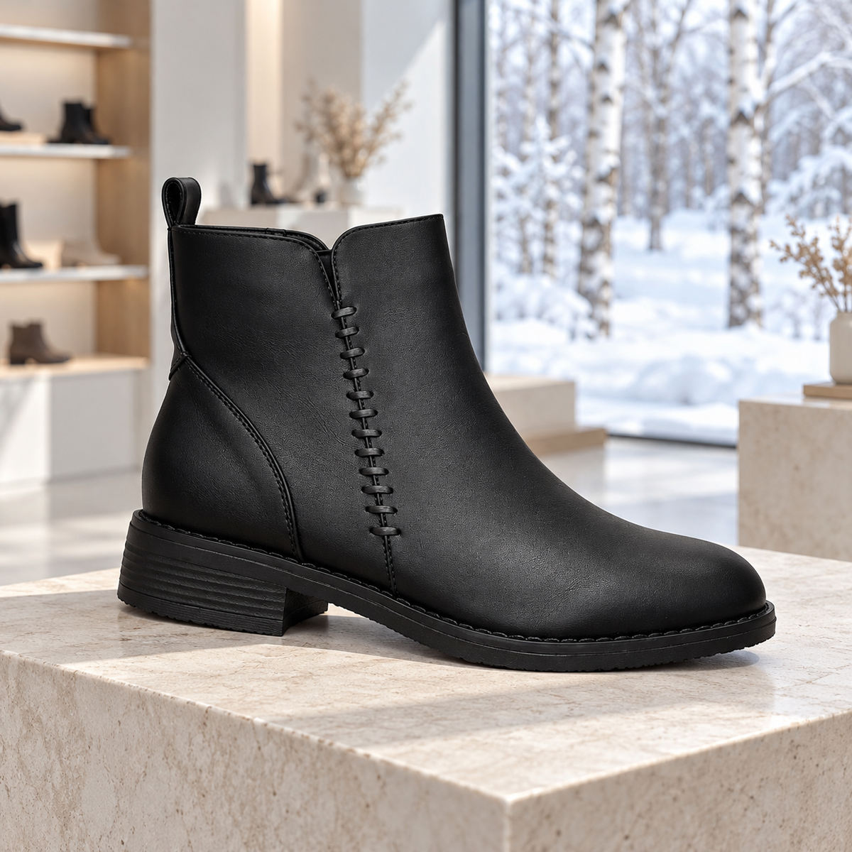 Botki damskie (36-41, 12par) 6788-9 BLACK