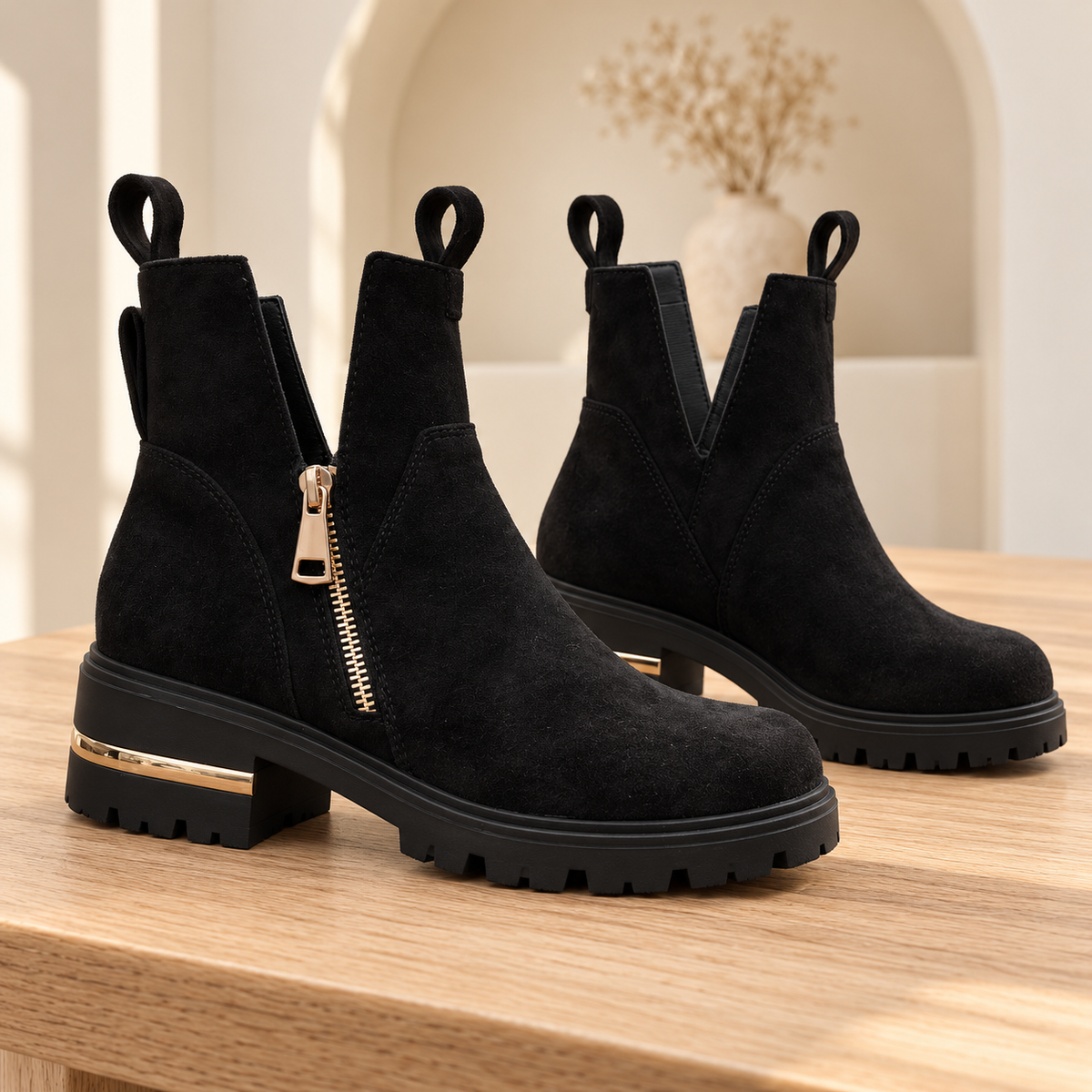 Botki damskie (36-41, 12par) H2412A BLACK