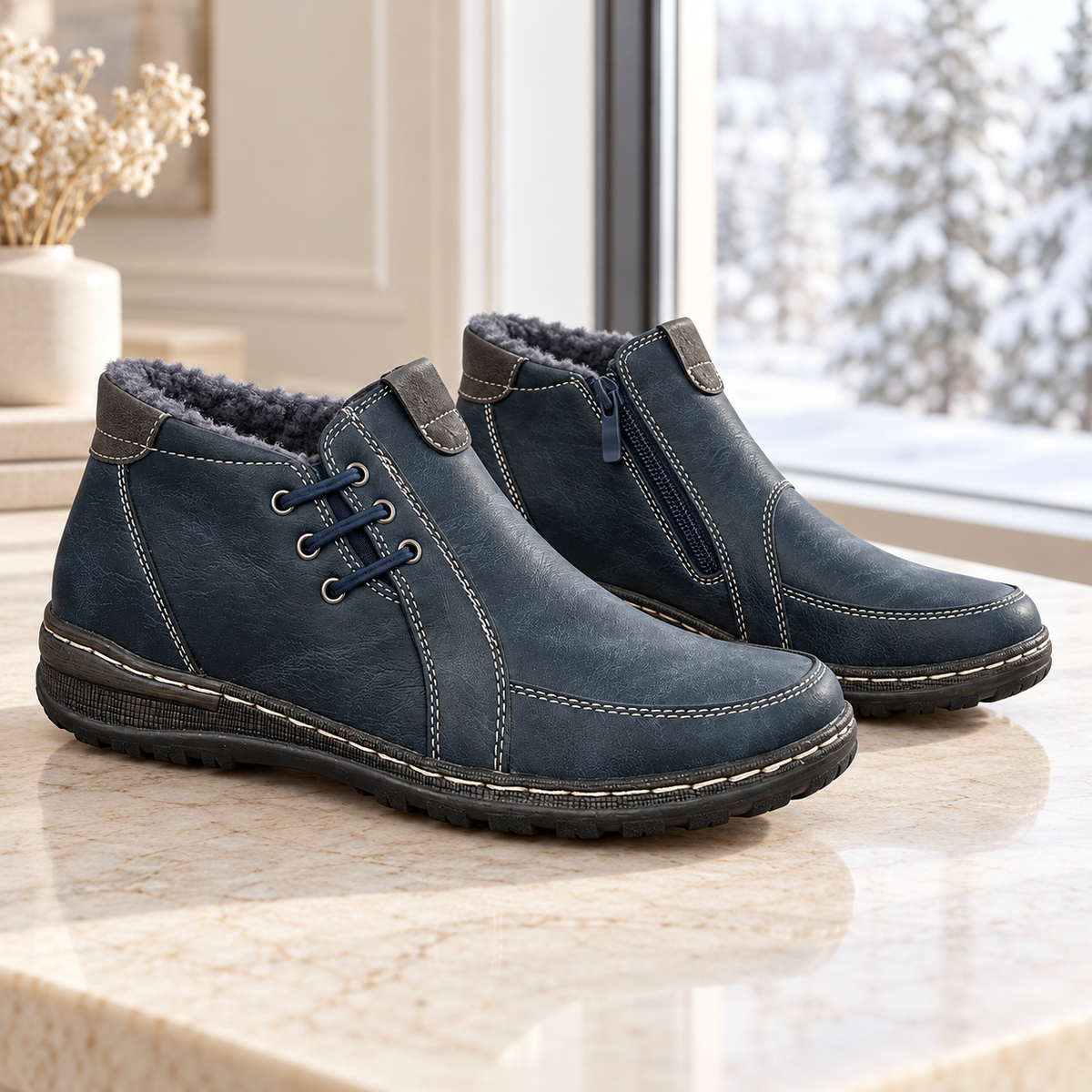 Botki damskie (36-41) 12par 9667-11 BLUE